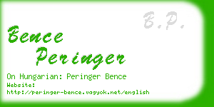 bence peringer business card